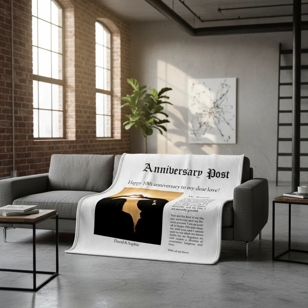 The Anniversary Post - Personalized Anniversary Blanket
