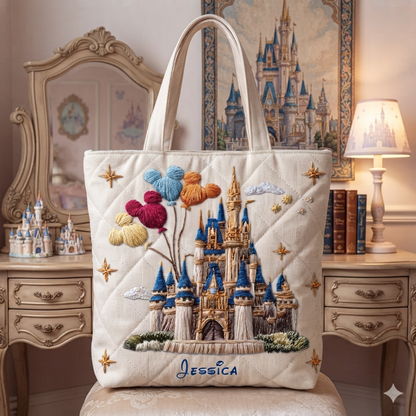 Dream Castle - Personalized Quilted Tote Bag - NSK10096