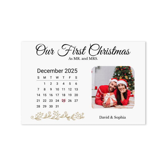 Our First Christmas - Personalized Anniversary Poster