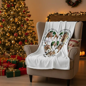 Mom, you are the piece that makes the difference - Personalized Mom Blanket