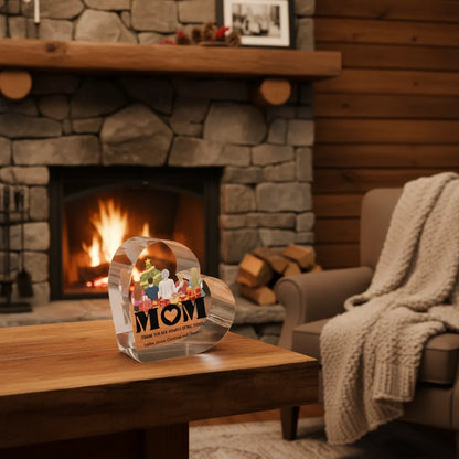 Mom, thank you for always being there - Personalized Mom Acrylic Heart