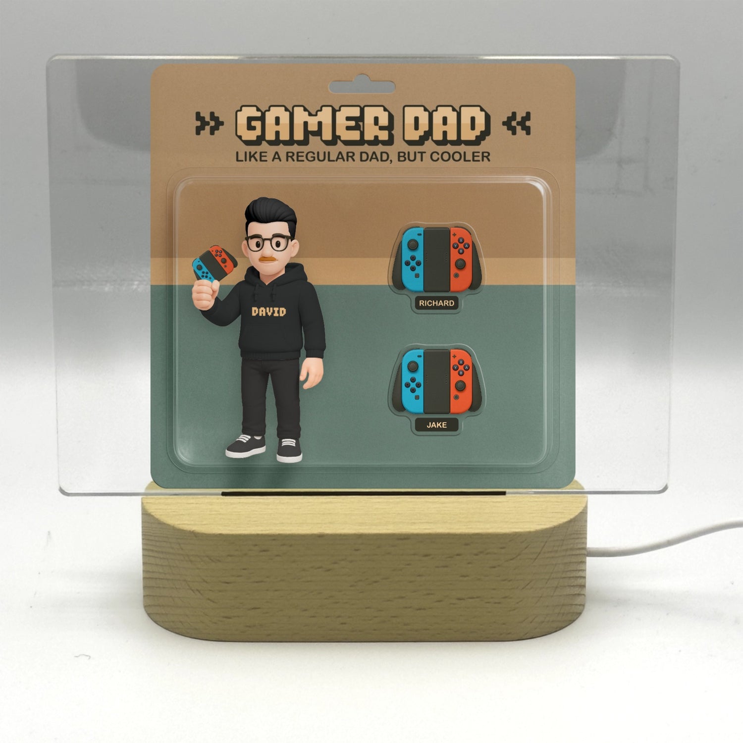 Gamer Dad - Personalized Dad Acrylic Nightlight