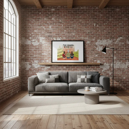 This grandma belongs to - Personalized Family Poster