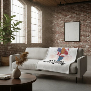 Happy 4th of July - Personalized Anniversary Blanket
