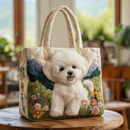 The Bichon Floral Quilted Tote