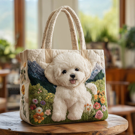 The Bichon Floral Quilted Tote