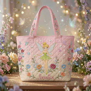 Fairy Tale Blossom - Personalized Quilted Tote Bag - NSK10019