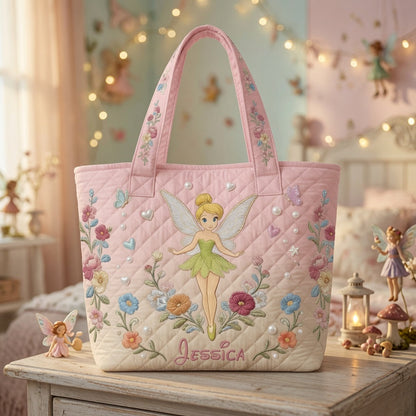 Fairy Tale Blossom - Personalized Quilted Tote Bag - NSK10019