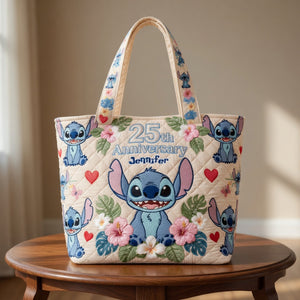 Blue Ohana 25th Anniversary - Personalized Quilted Tote Bag - NSK10020