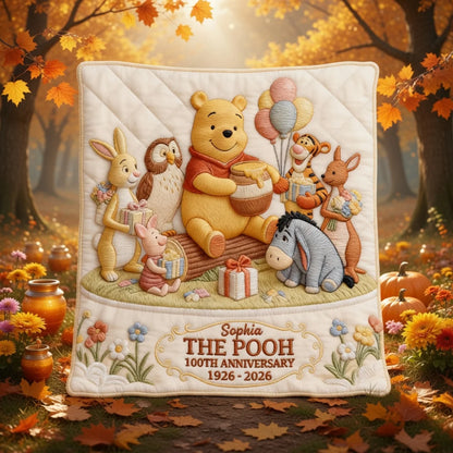 Honey Bear 100th Anniversary - Personalized Blanket - NSK10075