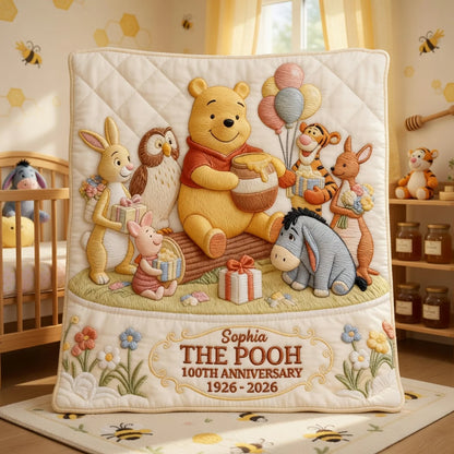 Honey Bear 100th Anniversary - Personalized Blanket - NSK10075