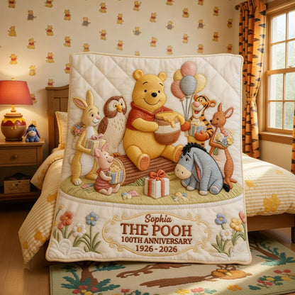 Honey Bear 100th Anniversary - Personalized Blanket - NSK10075
