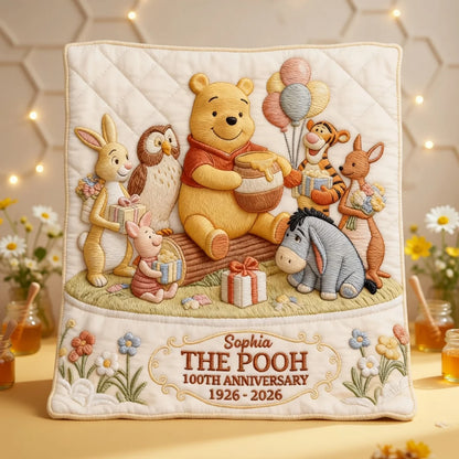Honey Bear 100th Anniversary - Personalized Blanket - NSK10075