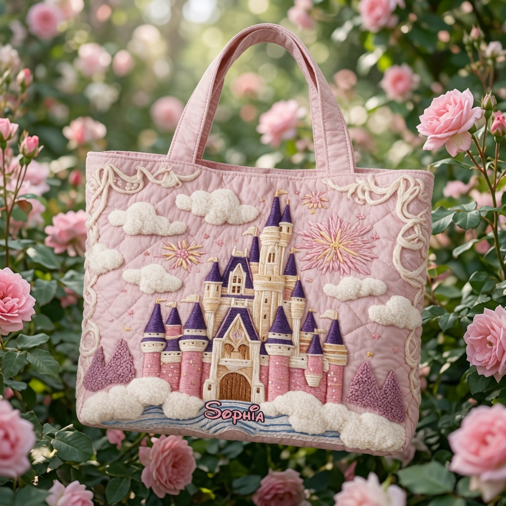 Magical Castle - Personalized Quilted Tote Bag - NSK10094