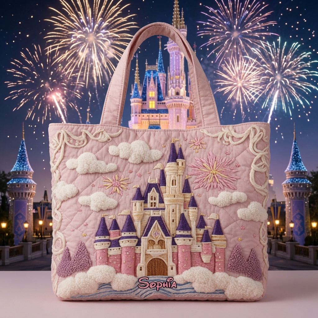 Magical Castle - Personalized Quilted Tote Bag - NSK10094