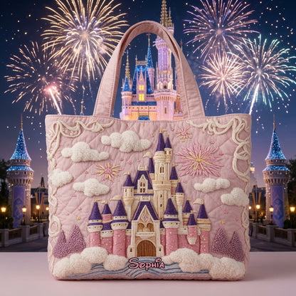 Magical Castle - Personalized Quilted Tote Bag - NSK10094