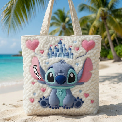 Dreamy Castle Sherpa - Personalized Quilted Tote Bag - NSK10095
