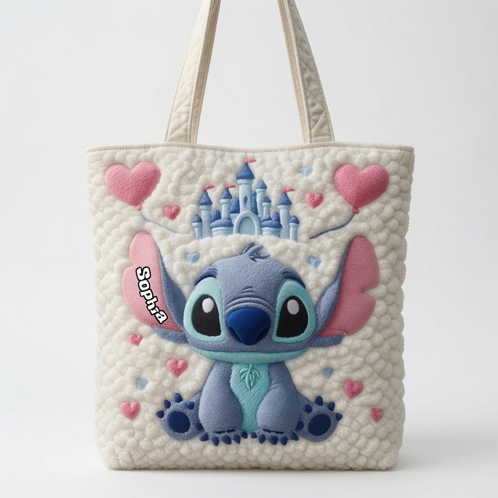 Dreamy Castle Sherpa - Personalized Quilted Tote Bag - NSK10095