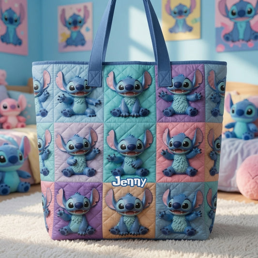Ohana Means Family - Personalized Quilted Tote Bag - NSK10101