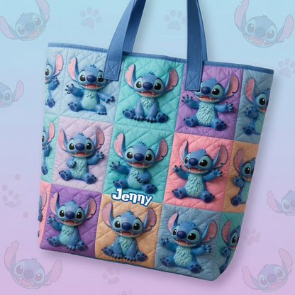 Ohana Means Family - Personalized Quilted Tote Bag - NSK10101