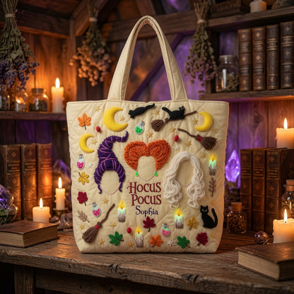 Witchy Halloween Spooky Season - Personalized Quilted Tote Bag - NSK10105