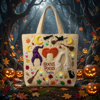 Witchy Halloween Spooky Season - Personalized Quilted Tote Bag - NSK10105