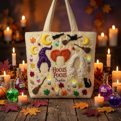 Witchy Halloween Spooky Season - Personalized Quilted Tote Bag - NSK10105