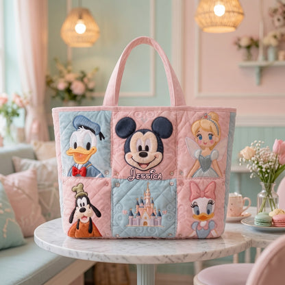 Castle & Friends - Personalized Quilted Tote Bag - NSK10106