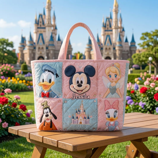 Castle & Friends - Personalized Quilted Tote Bag - NSK10106