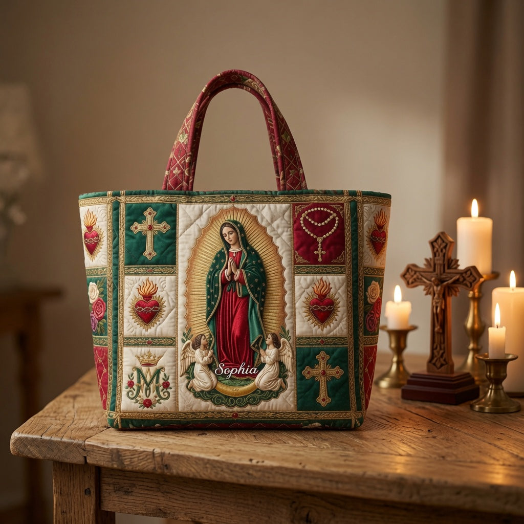 Our Lady of Guadalupe - Personalized Quilted Tote Bag - NSK10107