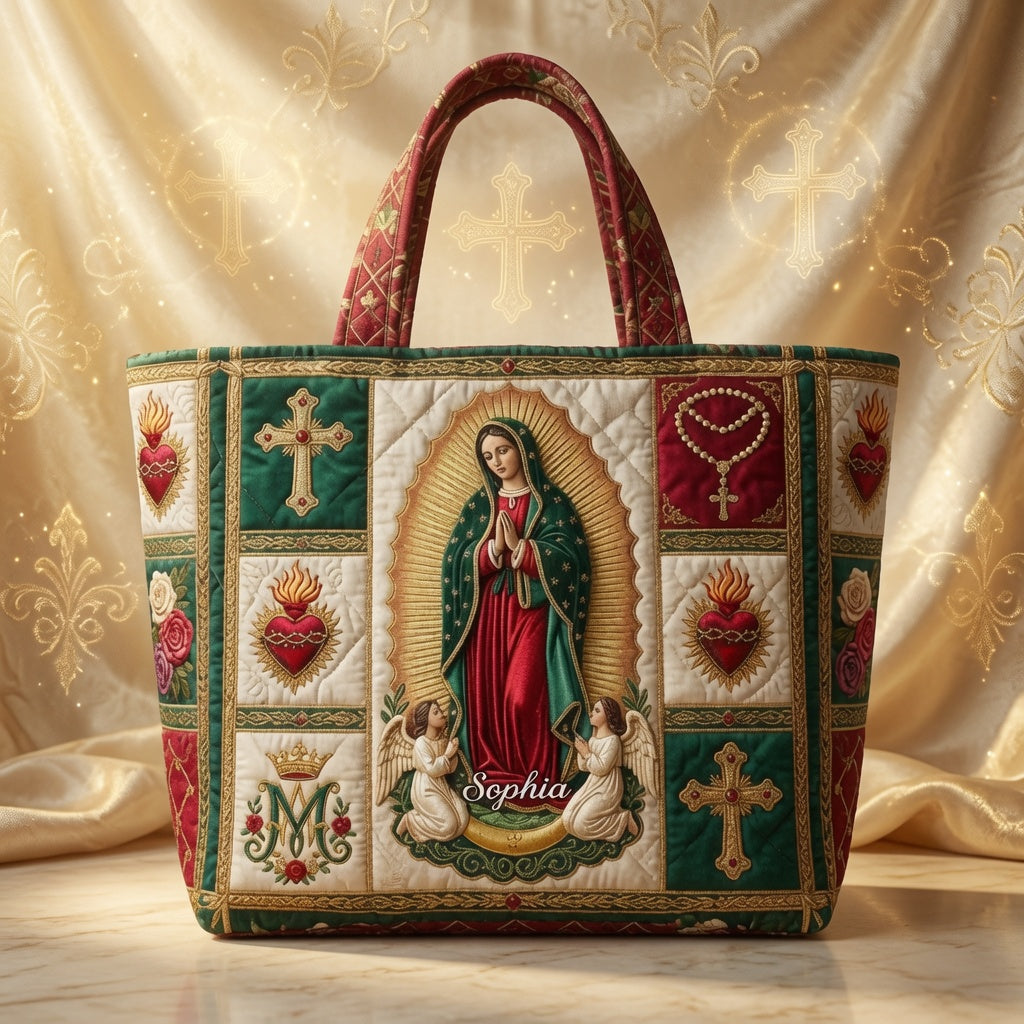 Our Lady of Guadalupe - Personalized Quilted Tote Bag - NSK10107
