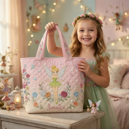 Fairy Tale Blossom - Personalized Quilted Tote Bag - NSK10019
