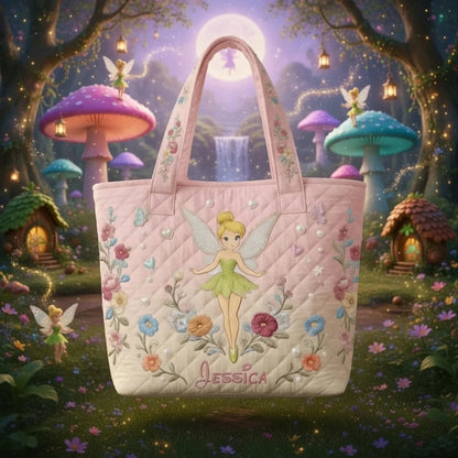Fairy Tale Blossom - Personalized Quilted Tote Bag - NSK10019
