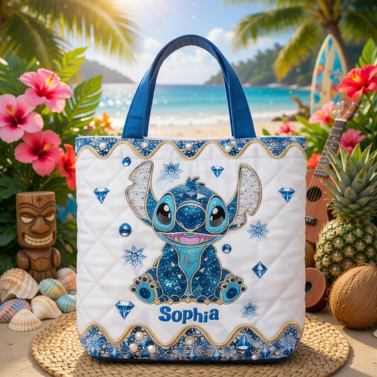 Ohana Means Family - Personalized Quilted Tote Bag - NSK10041