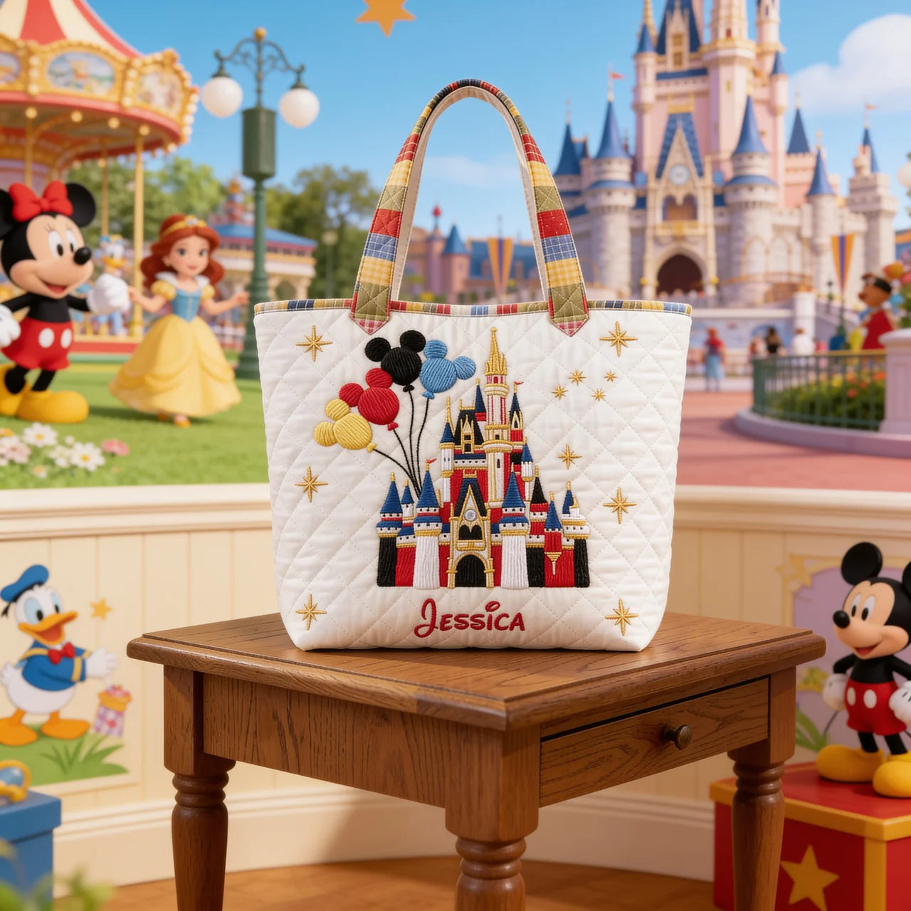 Magic Castle - Personalized Quilted Tote Bag - NSK10016