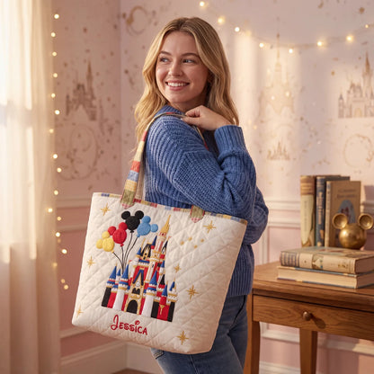 Magic Castle - Personalized Quilted Tote Bag - NSK10016