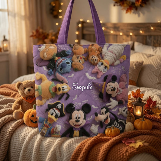 Spooky Magic Friends - Personalized Quilted Tote Bag - NSK10056