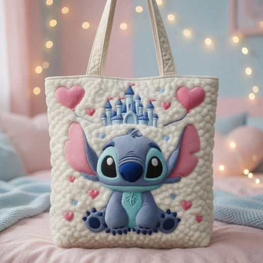 Dreamy Castle Sherpa - Personalized Quilted Tote Bag - NSK10095