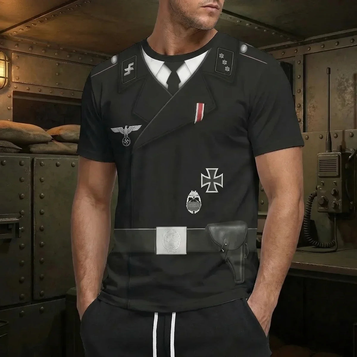 Heer Panzer Wehrmacht Military Uniform Hoodie, Sweatshirt, T-Shirt Costume for Cosplay MNP001CS