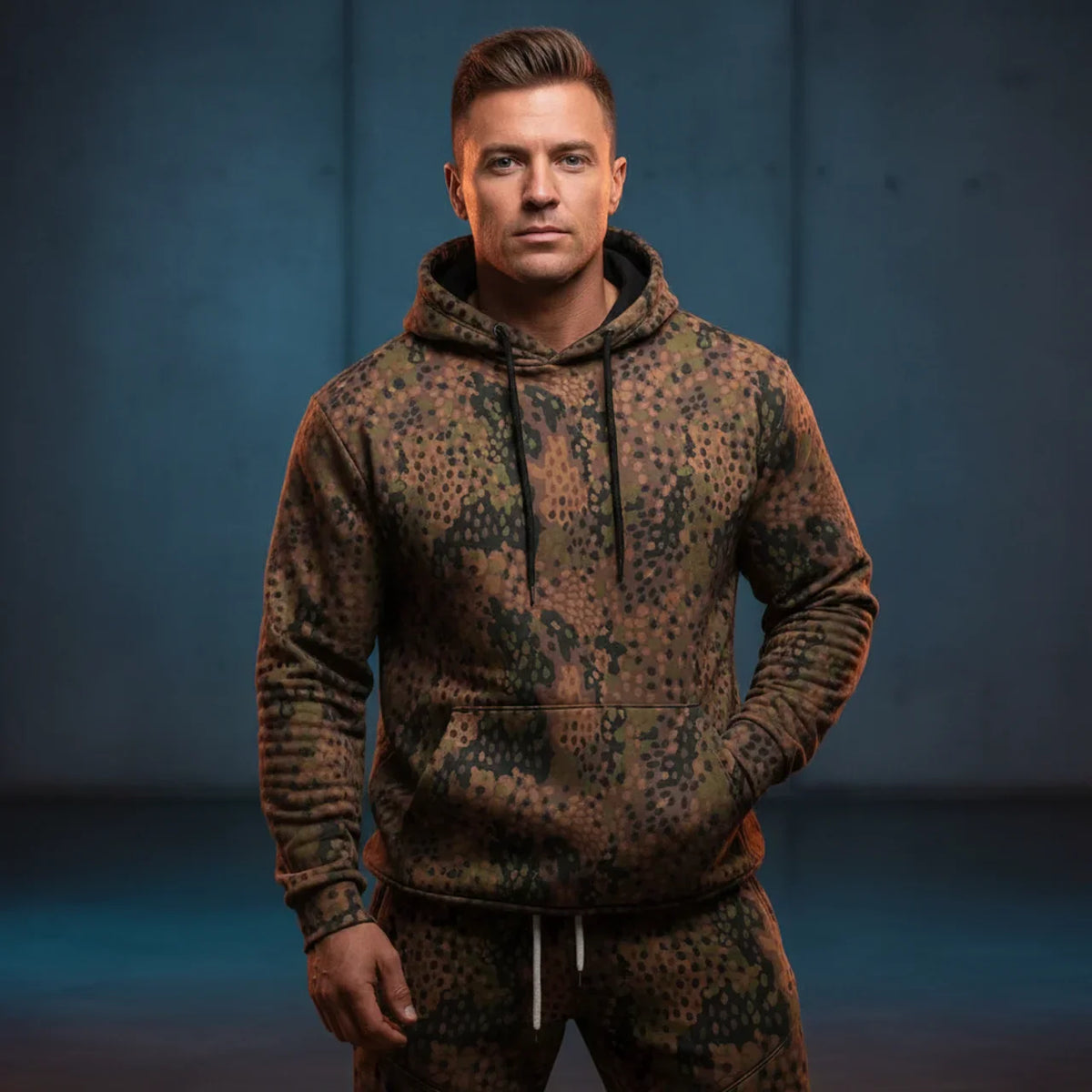 German Pea Dot Camo Hoodie, Pants Set for Cosplay, Costume MNP003CS