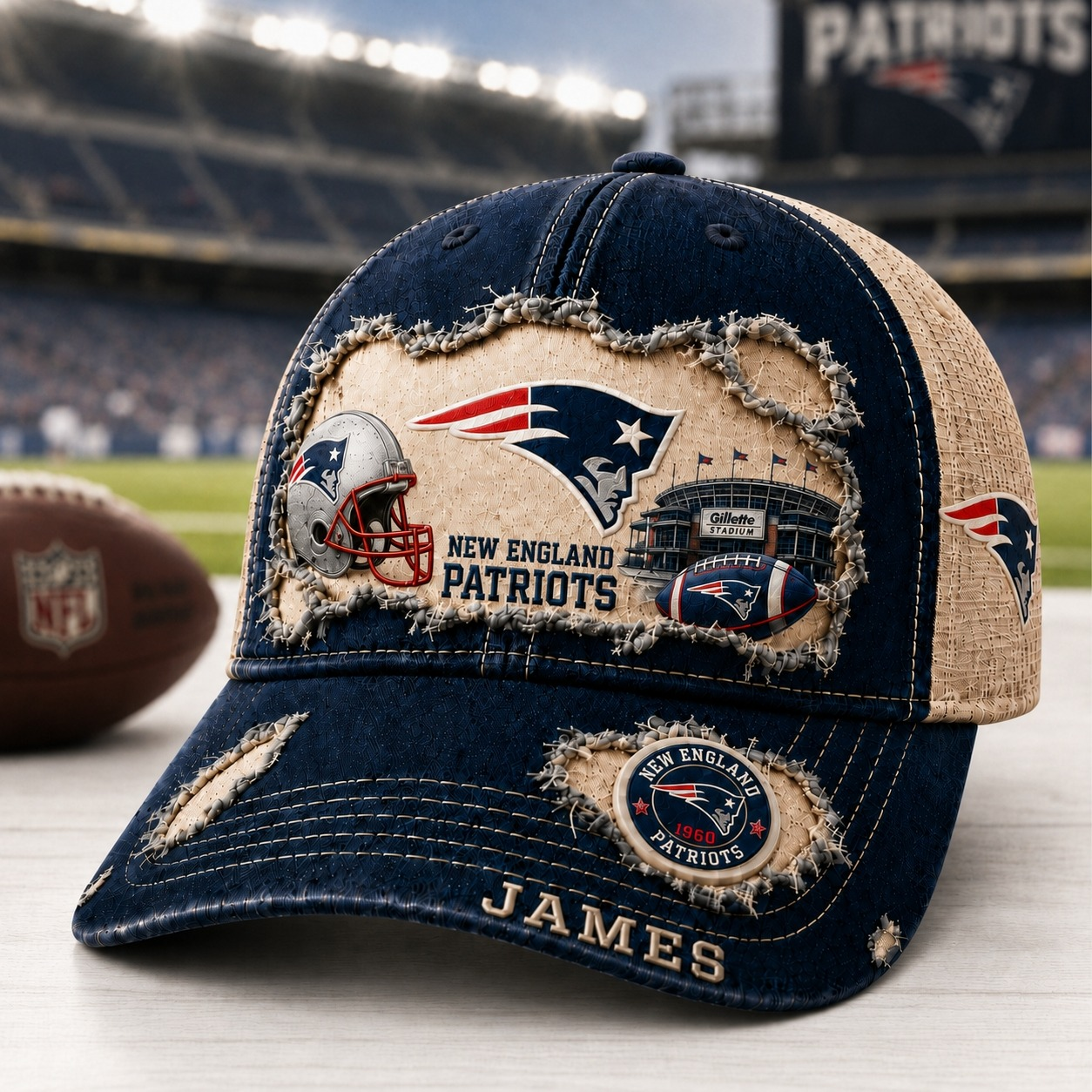 American Football Game Day – Personalized Vintage Classic Cap - NSK10123