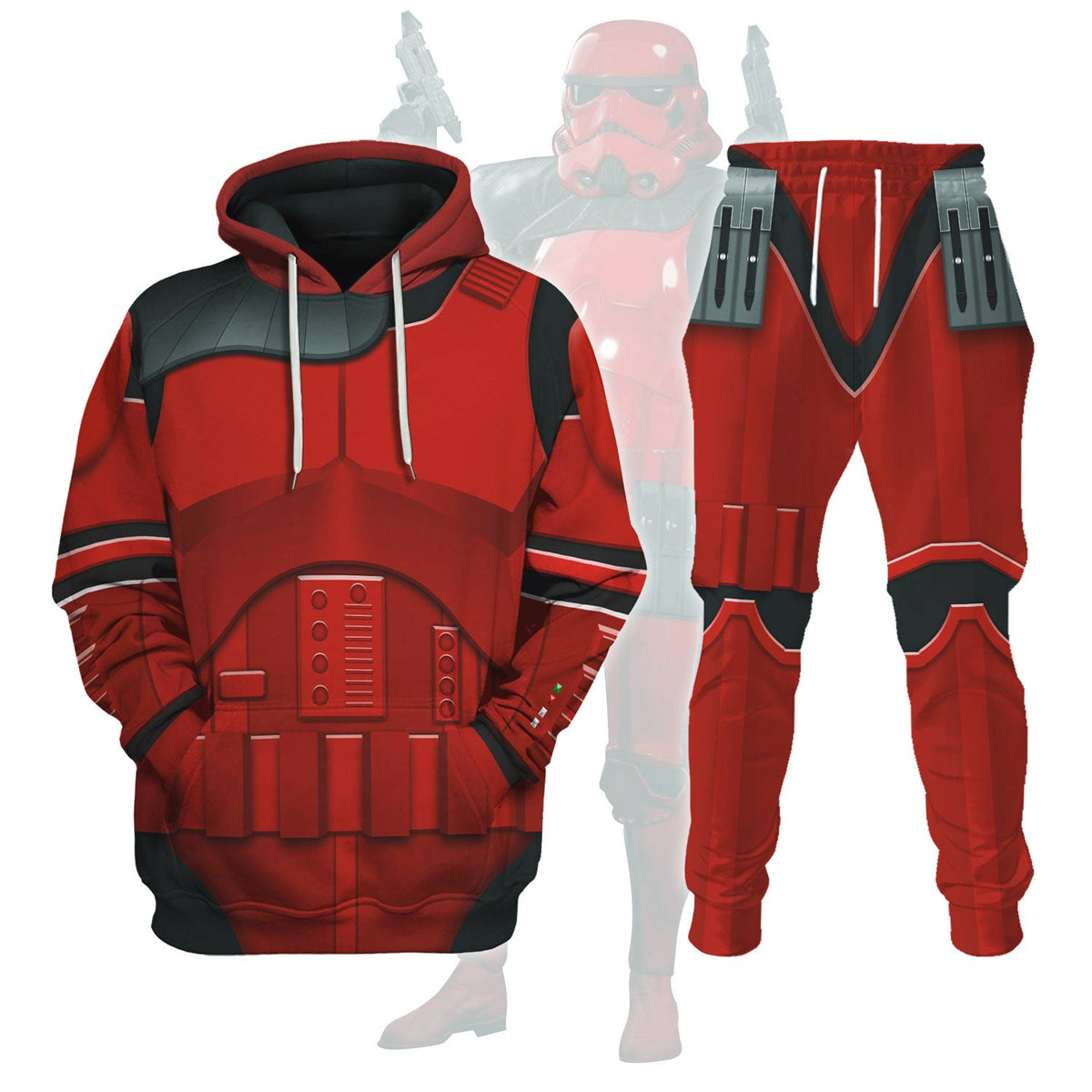 Imprerial Crimson Stormtrooper Costume Hoodie Sweatshirt T-Shirt Sweatpants – MNP178CSSTW