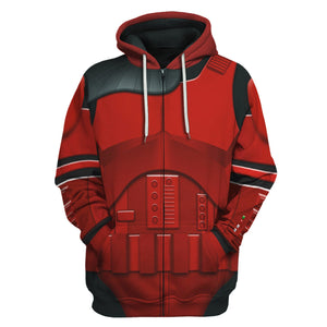 Imprerial Crimson Stormtrooper Costume Hoodie Sweatshirt T-Shirt Sweatpants – MNP178CSSTW