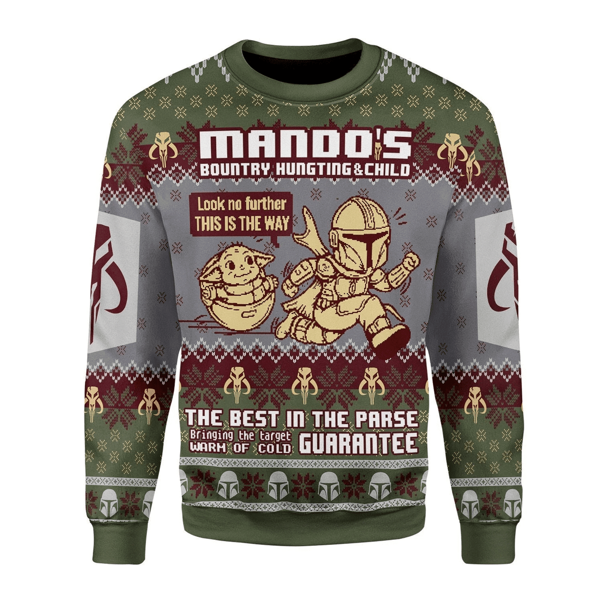 Mando’s Bountry Hunting Ugly Christmas Sweater – MNP208CSSTW
