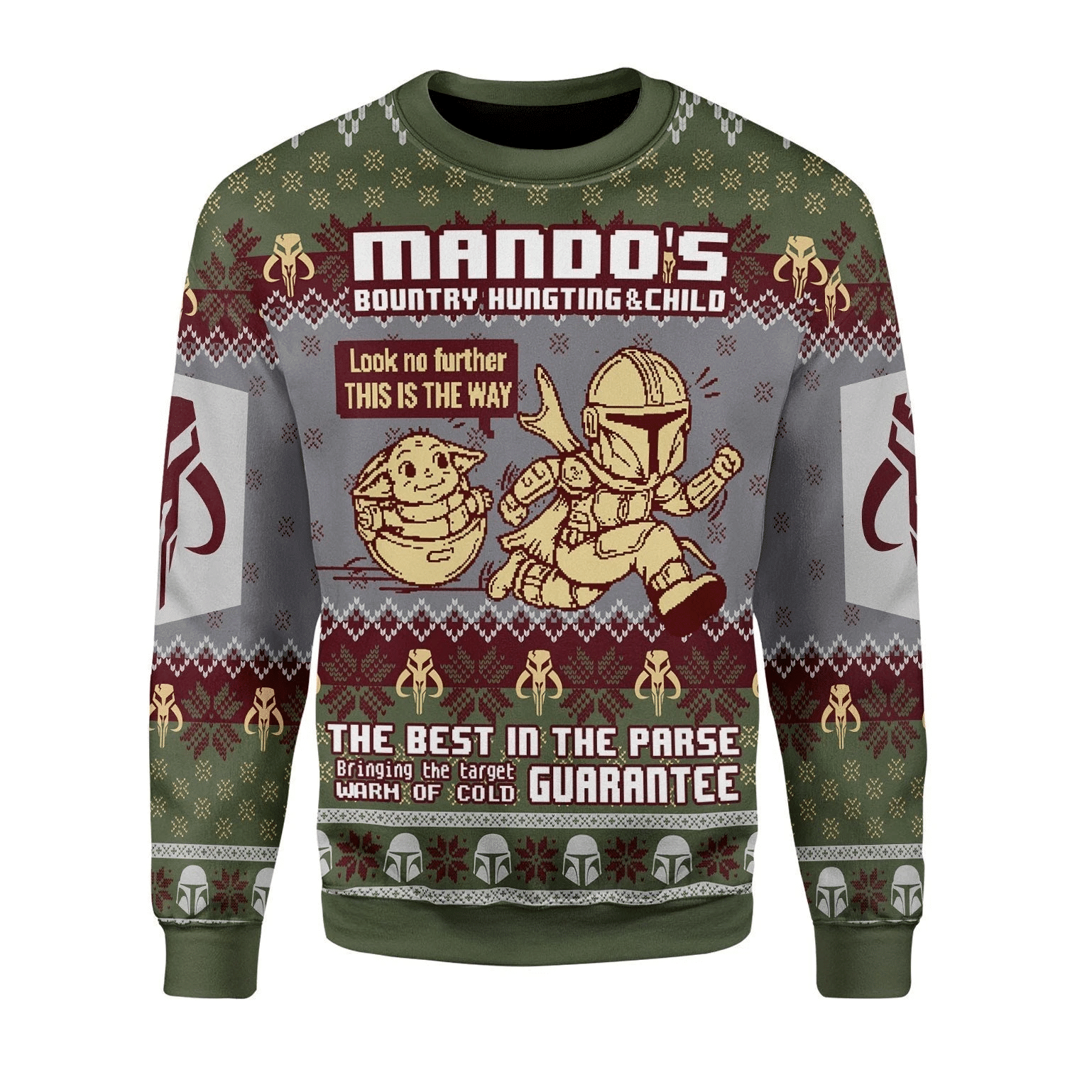 Mando’s Bountry Hunting Ugly Christmas Sweater – MNP208CSSTW