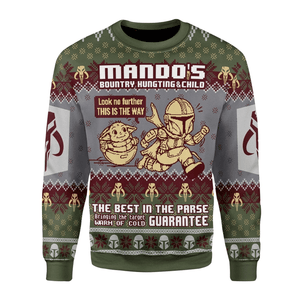Mando’s Bountry Hunting Ugly Christmas Sweater – MNP208CSSTW