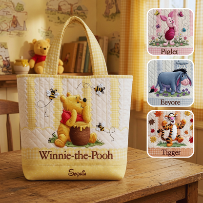 Just Loves Honey Bear And Friends - Personalized Quilted Tote Bag - NSK10083