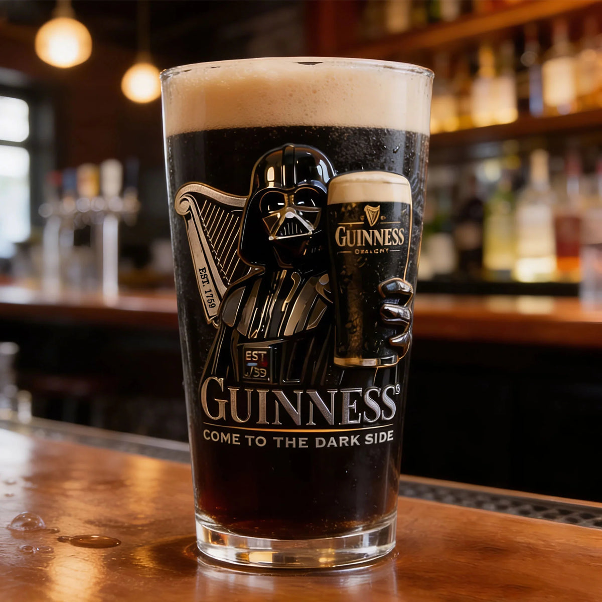 Futuristic Space Warrior - Personalized The Force Beer Glass - MNPS01BG