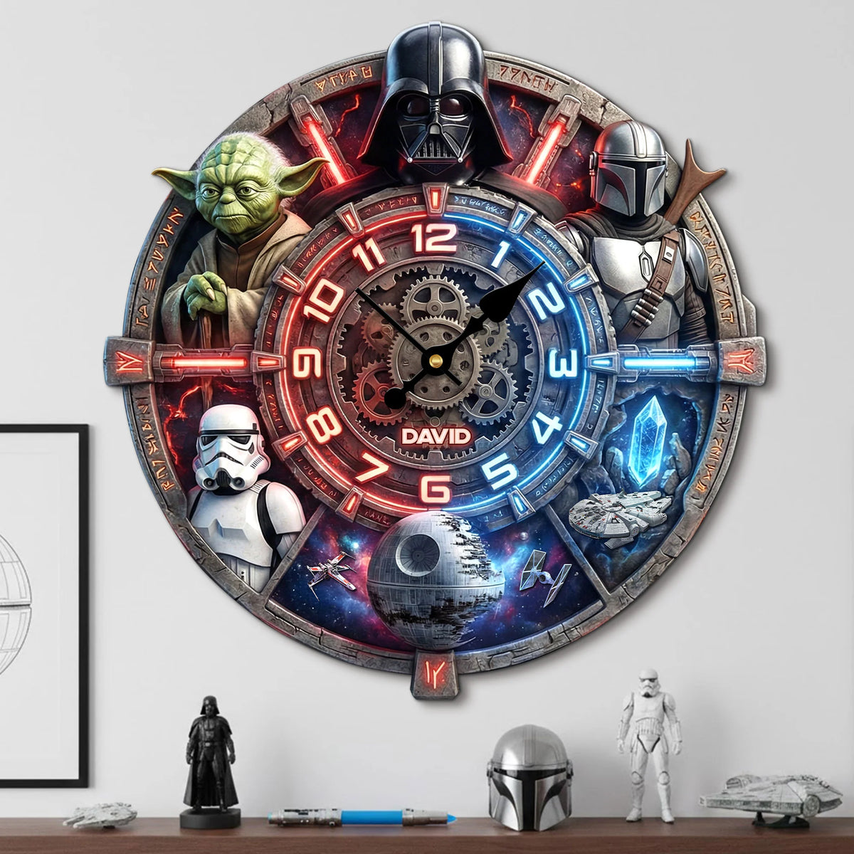 Join The Dark Side - Personalized The Force Hanging Wall Clock - MNPS01WC