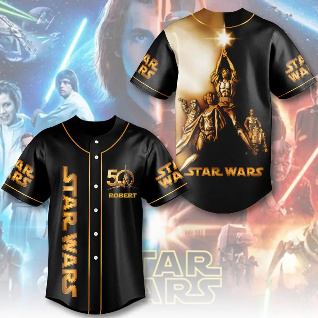 Galactic Saga 50th Anniversary - Personalized Baseball Jersey - MNPS0311NL